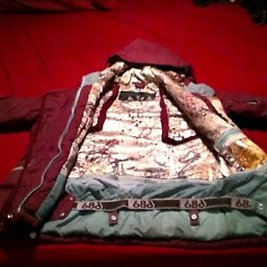 686, Womens medium, purple polka dot